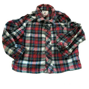 Joyeux Gamins vintage boy red plaid flannel size 2T
